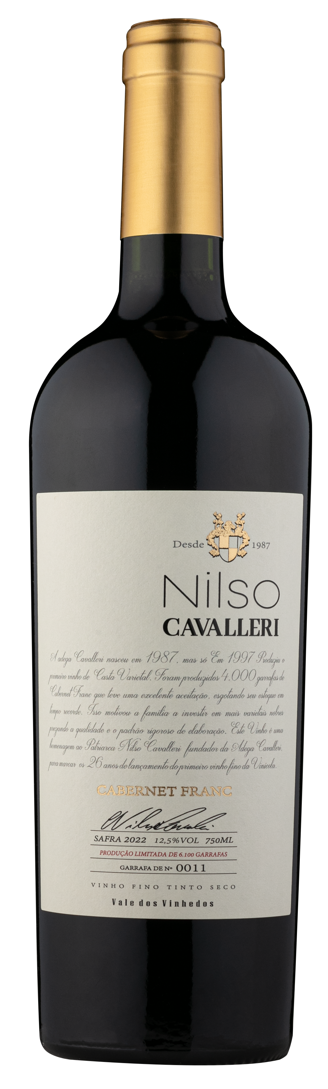 Vinho Tinto Cabernet Franc Nilso Cavalleri - Vinícola Cavalleri