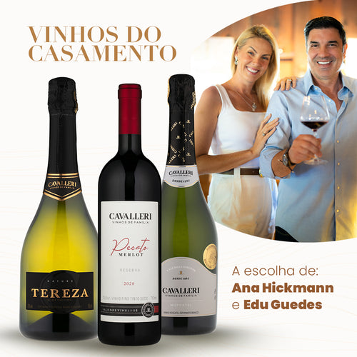 KIT Vinhos do Casamento Ana Hickmann e Edu Guedes - Vinícola Cavalleri