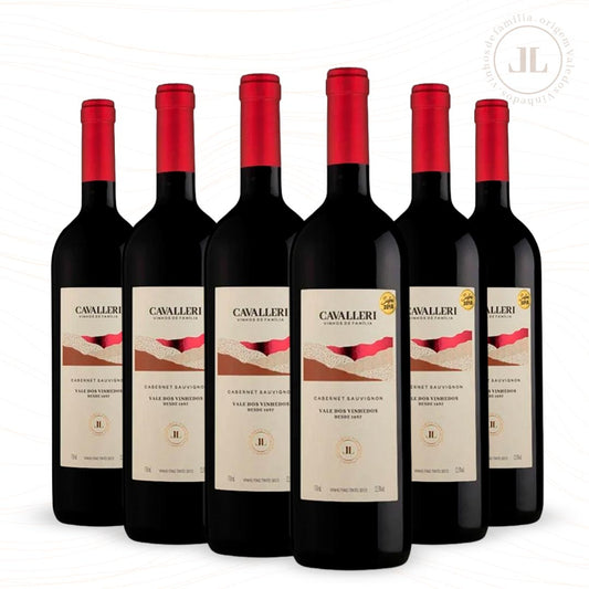 Kit Vinho Tinto Cabernet Sauvignon - 6 Garrafas - Vinícola Cavalleri