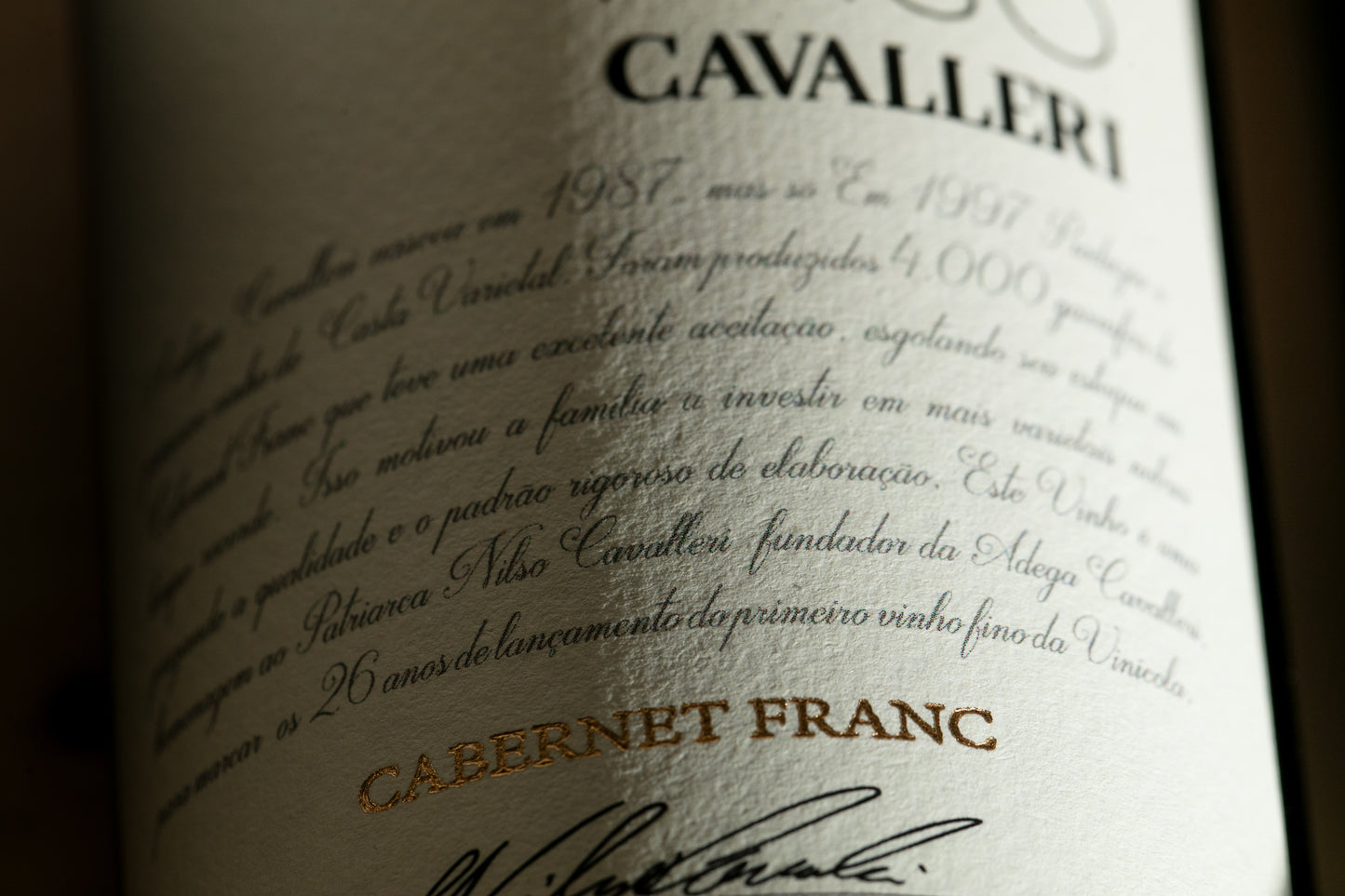 Vinho Tinto Cabernet Franc Nilso Cavalleri - Vinícola Cavalleri